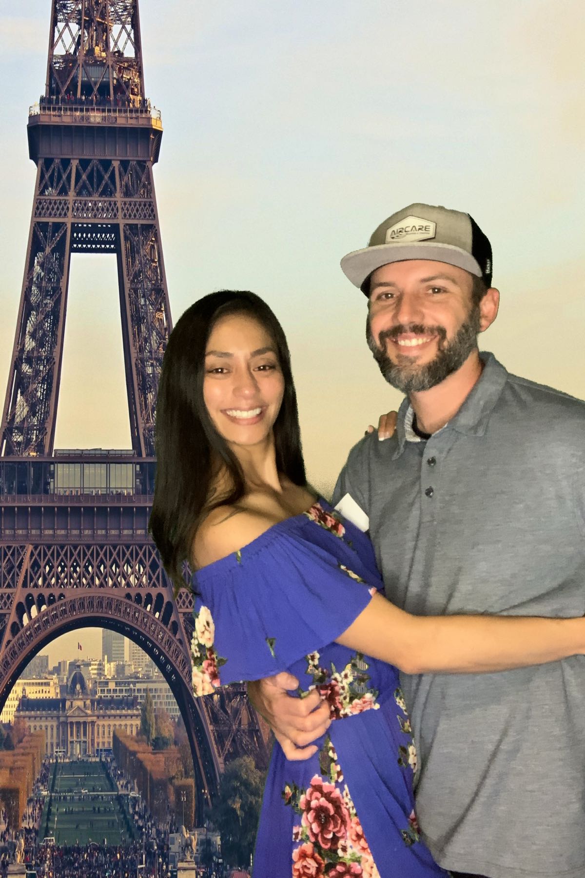 Employees enjoying a corporate photobooth